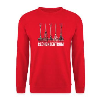 Rechenzentrum Gärtner Garten Gartenarbeit - Unisex Pullover - Rot - Vorne - Alina (178cm) & Michal (187cm)