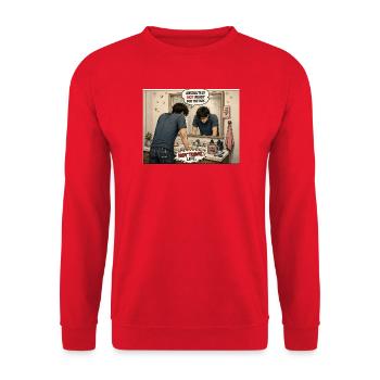 Lost - Unisex Pullover - Rot - Vorne - Alina (178cm) & Michal (187cm)