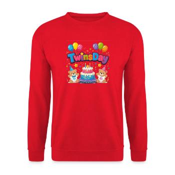 Anniversaire des Gémeaux de TwinsDay - Sweat-shirt Unisexe - rouge - Devant - Alina (178cm) & Michal (187cm)