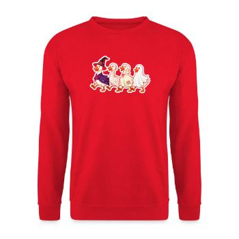 Hexenenten Parade - Unisex Pullover - Rot - Vorne - Alina (178cm) & Michal (187cm)