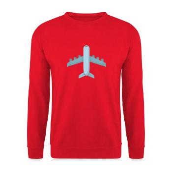 Flugzeug - Unisex Pullover - Rot - Vorne - Alina (178cm) & Michal (187cm)