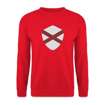 Alabama-Flagge - Unisex Pullover - Rot - Vorne - Alina (178cm) & Michal (187cm)