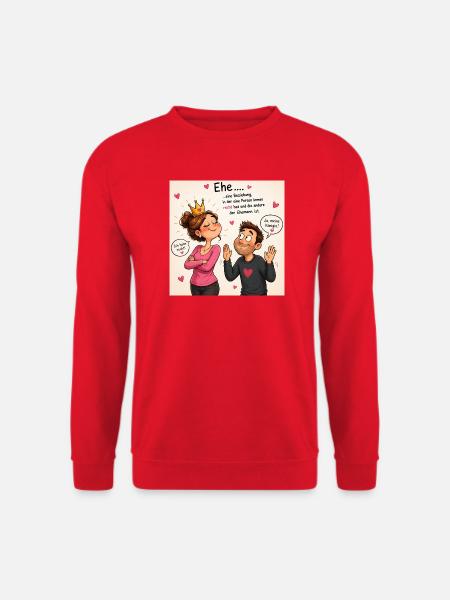 Königin der Beziehung Cartoon - Unisex Pullover - Rot