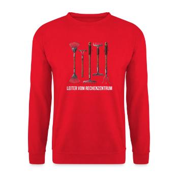 Rechenzentrum Retro Vintage Rechen & Besen Leiter - Unisex Pullover - Rot - Vorne - Alina (178cm) & Michal (187cm)