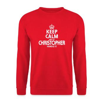 CHRISTOPHER: Regel das. - Unisex Pullover - Rot - Vorne - Alina (178cm) & Michal (187cm)
