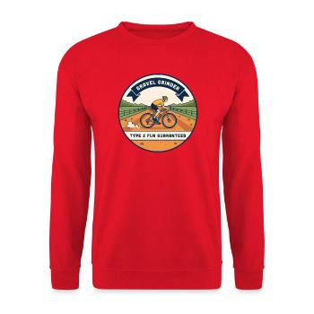 Gravel Grinder Cycling - Unisex Pullover - Rot - Vorne - Alina (178cm) & Michal (187cm)