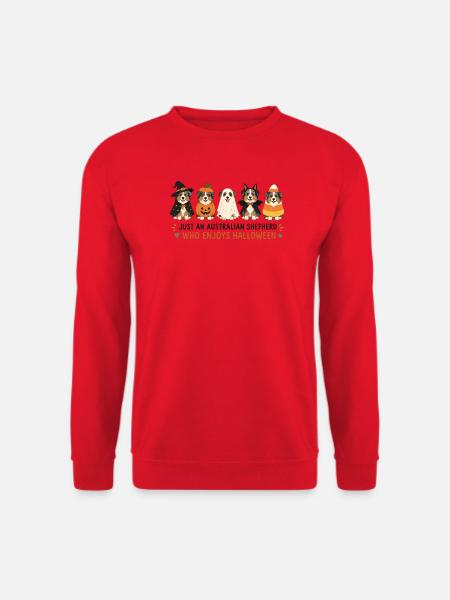 Halloween Aussie Shepherd Crew - Unisex Pullover - Rot