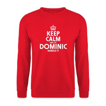 DOMINIC Handle It - Unisex Pullover - Rot - Vorne - Alina (178cm) & Michal (187cm)