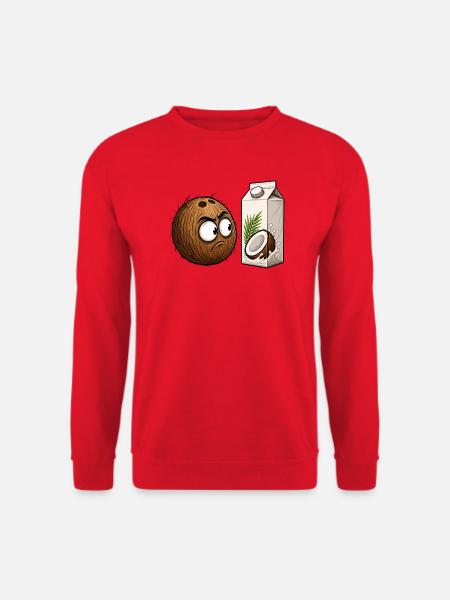 Kokos vs Milchkarton - Unisex Pullover - Rot