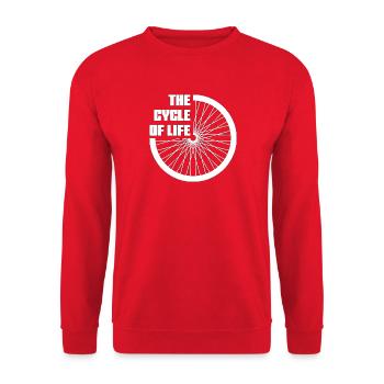 FAHRRAD, CYCLE OF LIFE - Unisex Pullover - Rot - Vorne - Alina (178cm) & Michal (187cm)