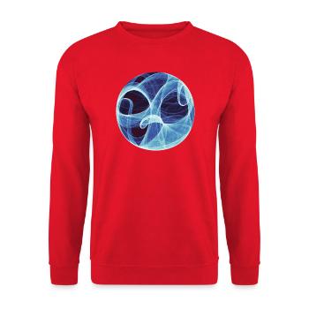 Lebensbaum Ozean - Unisex Pullover - Rot - Vorne - Alina (178cm) & Michal (187cm)