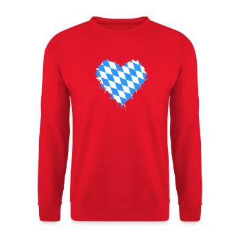 Bayern - Unisex Pullover - Rot - Vorne - Alina (178cm) & Michal (187cm)