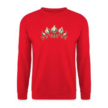 Knoblauchphasen - Unisex Pullover - Rot - Vorne - Alina (178cm) & Michal (187cm)