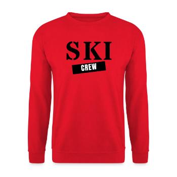 Ski Crew - Skifahrer Skiurlaub Aprés Ski Piste - Unisex Pullover - Rot - Vorne - Alina (178cm) & Michal (187cm)