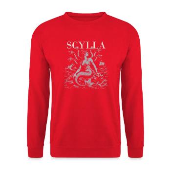 Scylla-Seeungeheuer-Nymphe - Unisex Pullover - Rot - Vorne - Alina (178cm) & Michal (187cm)
