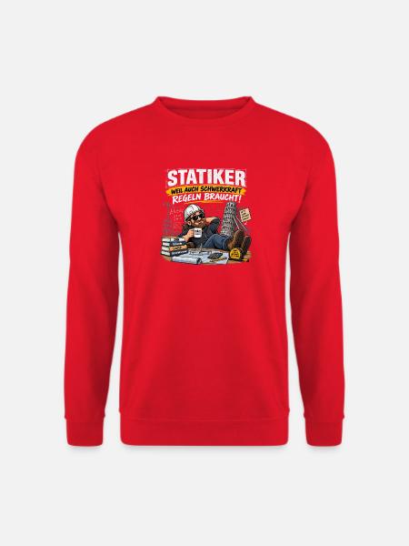 Statiker Relax: Regeln braucht es - Unisex Pullover - Rot