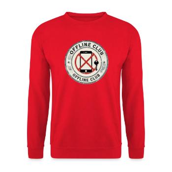 Offline Club Analog Escape - Unisex Pullover - Rot - Vorne - Alina (178cm) & Michal (187cm)