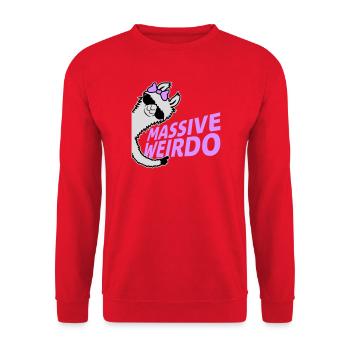 Massive weirdo Komischer Weirdo Lustig Lama Frau - Unisex Pullover - Rot - Vorne - Alina (178cm) & Michal (187cm)