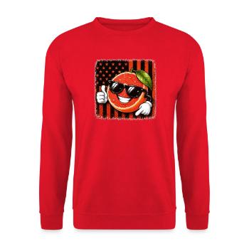 Grapefruit USA Amerikanische Flagge Sonnenbrille - Unisex Pullover - Rot - Vorne - Alina (178cm) & Michal (187cm)