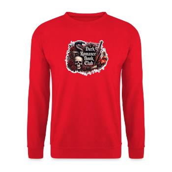 Dunkle Romantik Buchclub - Unisex Pullover - Rot - Vorne - Alina (178cm) & Michal (187cm)