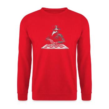 Pestdoktor Schach-Gambit - Unisex Pullover - Rot - Vorne - Alina (178cm) & Michal (187cm)
