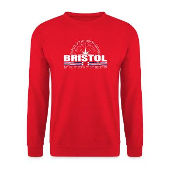 Bristol - Unisex Pullover - Rot - Vorne - Alina (178cm) & Michal (187cm)