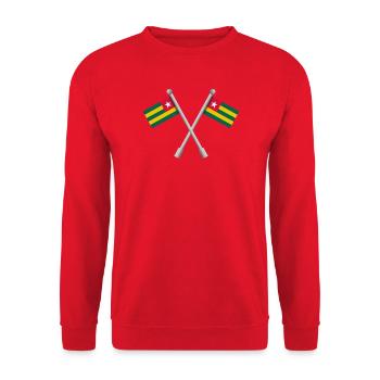 Togolesische Flagge - Unisex Pullover - Rot - Vorne - Alina (178cm) & Michal (187cm)