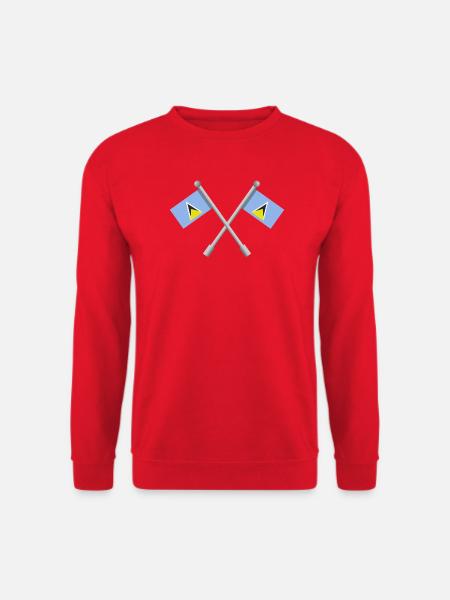 Flagge von Saint Lucia - Unisex Pullover - Rot
