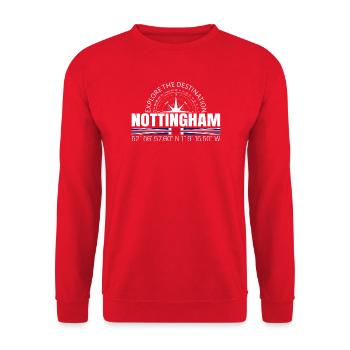 Nottingham - Unisex Pullover - Rot - Vorne - Alina (178cm) & Michal (187cm)