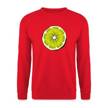 Lime - Unisex Pullover - Rot - Vorne - Alina (178cm) & Michal (187cm)