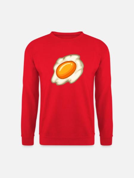 Sunny Fried Egg Illustration - Unisex Pullover - Rot