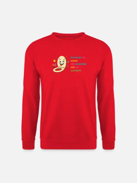 Sommerwitz: Klebrige Klobrille hebt mit dir ab! - Unisex Pullover - Rot