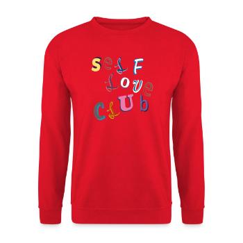 Selbstliebe Club - Unisex Pullover - Rot - Vorne - Alina (178cm) & Michal (187cm)