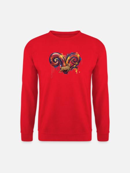 Straßen-Widder - Unisex Pullover - Rot