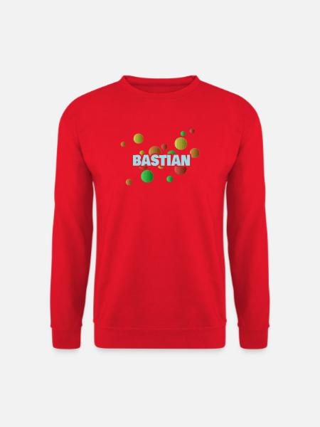 Bastian als Vorname - Unisex Pullover - Rot