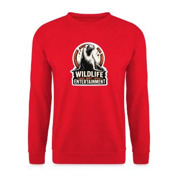 Seelöwe – Wildtiere sind keine Unterhaltung - Unisex Pullover - Rot - Vorne - Alina (178cm) & Michal (187cm)