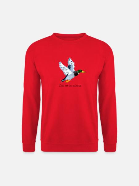 Ceci est un Canard - Unisex Pullover - Rot