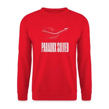 Paradox Geloest Bogensport Herren Damen - Unisex Pullover - Rot - Vorne - Alina (178cm) & Michal (187cm)