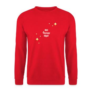 Mädchen-Nacht-Therapie - Unisex Pullover - Rot - Vorne - Alina (178cm) & Michal (187cm)