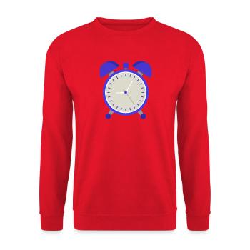 Wecker - Unisex Pullover - Rot - Vorne - Alina (178cm) & Michal (187cm)