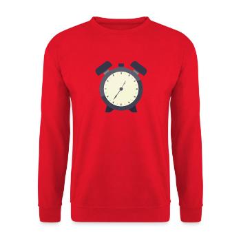Wecker - Unisex Pullover - Rot - Vorne - Alina (178cm) & Michal (187cm)