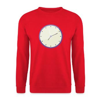 Uhr - Unisex Pullover - Rot - Vorne - Alina (178cm) & Michal (187cm)