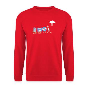 Tech Support - Unisex Pullover - Rot - Vorne - Alina (178cm) & Michal (187cm)