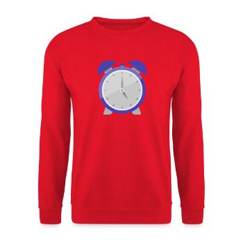 Wecker - Unisex Pullover - Rot - Vorne - Alina (178cm) & Michal (187cm)