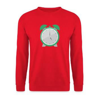 Wecker - Unisex Pullover - Rot - Vorne - Alina (178cm) & Michal (187cm)