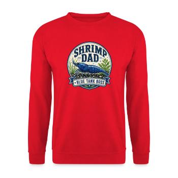Shrimp Dad Blue Dream Garnele - Unisex Pullover - Rot - Vorne - Alina (178cm) & Michal (187cm)