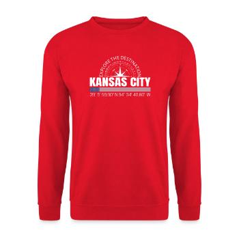 Kansas City - Unisex Pullover - Rot - Vorne - Alina (178cm) & Michal (187cm)