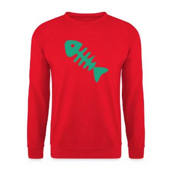 Gruene Fischgraete Icon - Unisex Pullover - Rot - Vorne - Alina (178cm) & Michal (187cm)
