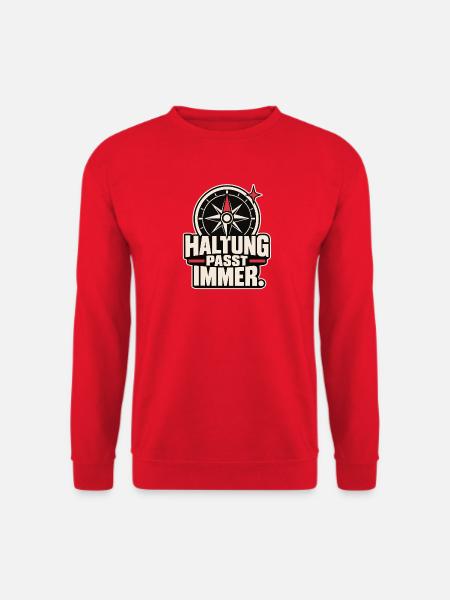 Haltung passt immer – Zivilcourage - Unisex Pullover - Rot