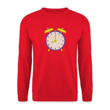 Wecker - Unisex Pullover - Rot - Vorne - Alina (178cm) & Michal (187cm)